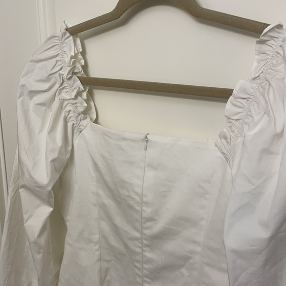 Mori Jasmine FRENCH FITTED DRESS white peasant - Picture 7 of 11